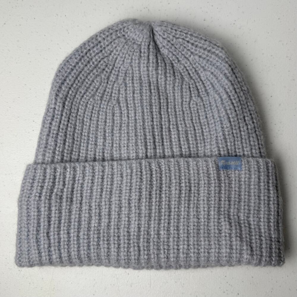 Madewell Alpaca-Blend Cuffed Beanie Serene Blue Winter Cozy